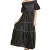 Nicole Miller Jacquard Garment-Dyed Silk-Blend Maxi Dress Women -Nicole Miller SHOP 1050085588 RLLD 1