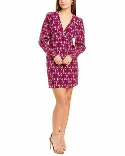 Nicole Miller Wallpaper Print Silk-Blend Shift Dress Women