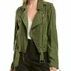 Nicole Miller Washed Habotai Kalysie Silk Moto Jacket Women