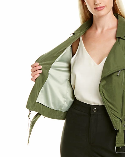 Nicole Miller Washed Habotai Kalysie Silk Moto Jacket Women 5 Nicole Miller Washed Habotai Kalysie Silk Moto Jacket Women - Image 3
