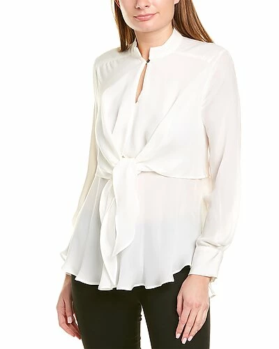 Nicole Miller Artelier Silk-Blend Shirt Women 3 Nicole Miller Artelier Silk-Blend Shirt Women