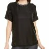 Nicole Miller Polka Dot Silk-Blend T-Shirt Women -Nicole Miller SHOP 1050761382 RLLD 1