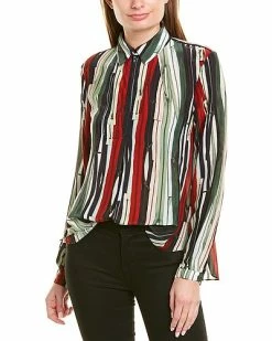 Nicole Miller Silk-Blend Top Women