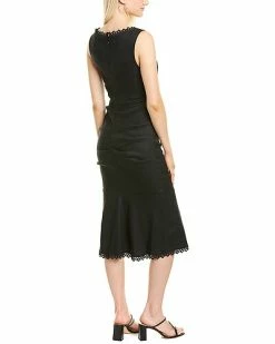 Nicole Miller Linen-Blend Midi Dress Women -Nicole Miller SHOP 1050843701 RLLD 2