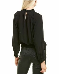 Nicole Miller Smocked Silk-Blend Blouse Women -Nicole Miller SHOP 1050843759 RLLD 2