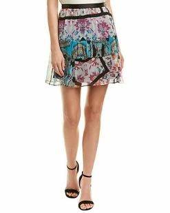 Nicole Miller Artelier Silk A-Line Skirt Women
