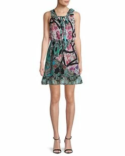 Nicole Miller Printed Silk Mini Dress Women
