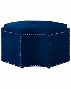 Nicole Miller Rey Velvet Octagon Cocktail Ottoman Home -Nicole Miller SHOP 3050134589 RLLD 2