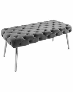 Nicole Miller Jilynn Velvet Bench Home
