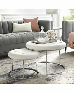 Nicole Miller Set Of 2 Keanu Ottomans Home -Nicole Miller SHOP 3050240254 RLLD 2