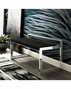 Nicole Miller Rashad Velvet Bench Home -Nicole Miller SHOP 3050284334 RLLD 2