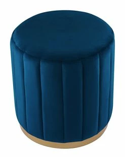 Nicole Miller Anakin Velvet Ottoman Home -Nicole Miller SHOP 3050306016 RLLD 2