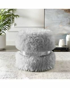 Nicole Miller Seagal Faux Fur Ottoman Home -Nicole Miller SHOP 3050317078 RLLD 3