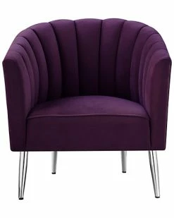 Nicole Miller Kody Velvet Accent Chair/Slipper Chair Home -Nicole Miller SHOP 3050460468 RLLD 2