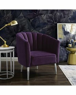 Nicole Miller Kody Velvet Accent Chair/Slipper Chair Home -Nicole Miller SHOP 3050460468 RLLD 3