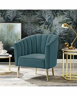 Nicole Miller Kody Velvet Accent Chair/Slipper Chair Home 7 Nicole Miller Kody Velvet Accent Chair/Slipper Chair Home -Nicole Miller SHOP 3050460469 RLLD 3