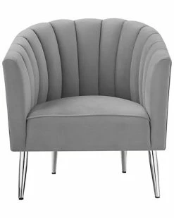 Nicole Miller Kody Velvet Accent Chair/Slipper Chair Home -Nicole Miller SHOP 3050460471 RLLD 2