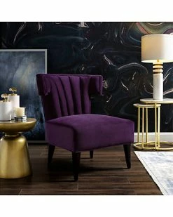 Nicole Miller Satang Velvet Accent Chair/Slipper Chair Home 7 Nicole Miller Satang Velvet Accent Chair/Slipper Chair Home -Nicole Miller SHOP 3050460473 RLLD 3