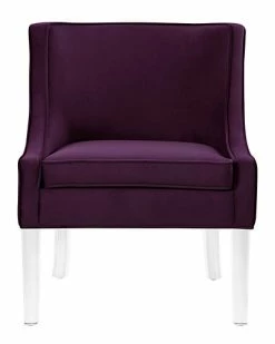 Nicole Miller Jaturat Velvet Accent Chair Home -Nicole Miller SHOP 3050460481 RLLD 2