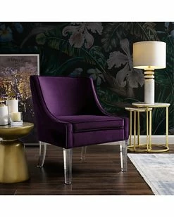 Nicole Miller Jaturat Velvet Accent Chair Home -Nicole Miller SHOP 3050460481 RLLD 3
