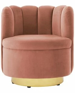 Nicole Miller Flynn Velvet Swivel Accent Chair Home