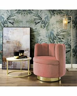 Nicole Miller Flynn Velvet Swivel Accent Chair Home -Nicole Miller SHOP 3050460482 RLLD 3