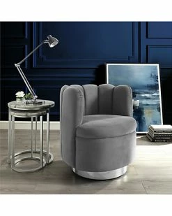 Nicole Miller Flynn Velvet Swivel Accent Chair Home -Nicole Miller SHOP 3050460483 RLLD 3