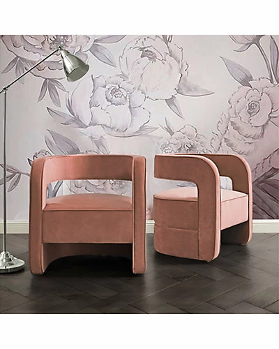 Nicole Miller Aldo Velvet Accent Chair Home 5 Nicole Miller Aldo Velvet Accent Chair Home - Image 3