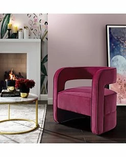 Nicole Miller Aldo Velvet Accent Chair Home -Nicole Miller SHOP 3050460485 RLLD 3