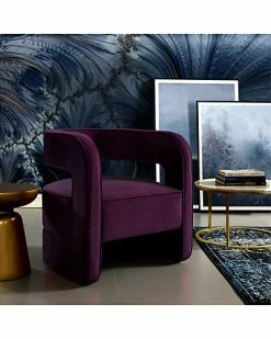 Nicole Miller Aldo Velvet Accent Chair Home -Nicole Miller SHOP 3050460488 RLLD 3