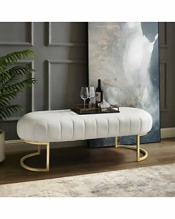 Nicole Miller Anakin Leather PU Bench Home -Nicole Miller SHOP 3050460494 RLLD 3