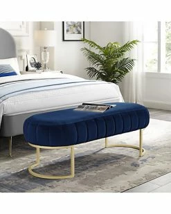 Nicole Miller Anakin Velvet Bench Home -Nicole Miller SHOP 3050460498 RLLD 3