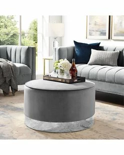 Nicole Miller Zyaire Velvet Cocktail Ottoman Home -Nicole Miller SHOP 3050460501 RLLD 3