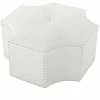 Nicole Miller Rey Leather PU Octagon Cocktail Ottoman Home -Nicole Miller SHOP 3050460504 RLLD 1