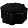 Nicole Miller Rey Velvet Octagon Cocktail Ottoman Home -Nicole Miller SHOP 3050460505 RLLD 1
