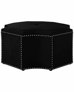 Nicole Miller Rey Velvet Octagon Cocktail Ottoman Home -Nicole Miller SHOP 3050460505 RLLD 2