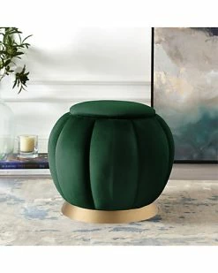 Nicole Miller Alfie Velvet Ottoman Home -Nicole Miller SHOP 3050460520 RLLD 3
