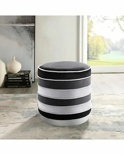 Nicole Miller Ziggy Velvet Ottoman Home -Nicole Miller SHOP 3050460524 RLLD 3