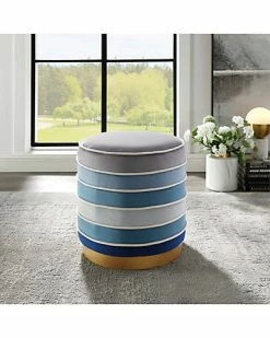 Nicole Miller Ziggy Velvet Ottoman Home -Nicole Miller SHOP 3050460525 RLLD 3